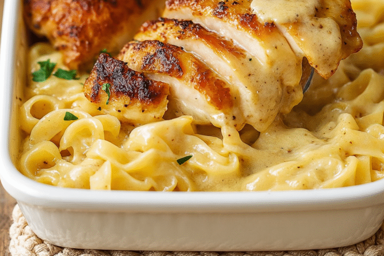 one pan chicken with butter noodles